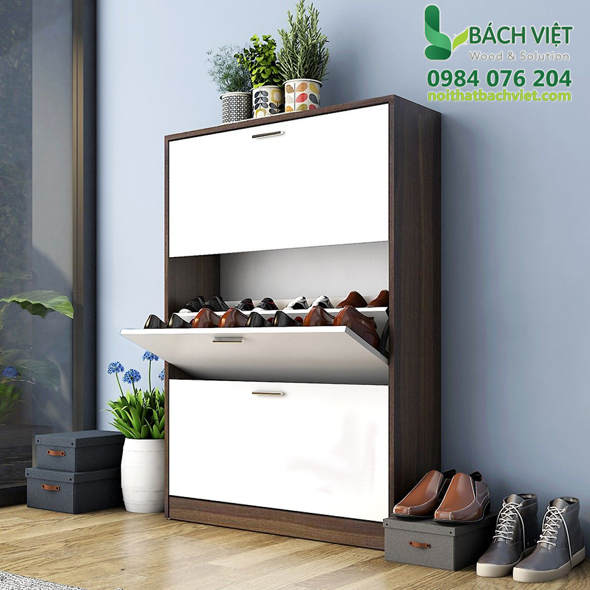 Tủ Giày 0,8m x 1m2 Thiết Kế Đẹp 22